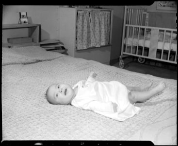 Granada Relocation Center, Amache, Colorado. The young son of Howard and Mrs. Uno. On the day this . . . - NARA - 539005