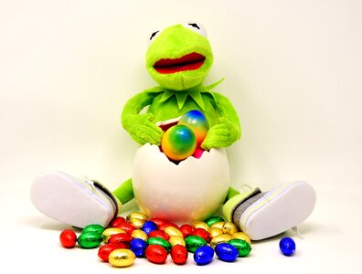Funny colored happy easter photo