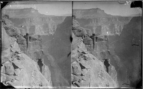 GRAND CANYON OF COLORADO, NEAR FOOT OF TOROWEAP VALLEY, RIVER 3000 FEET BELOW, COLORADO RIVER - NARA - 523944