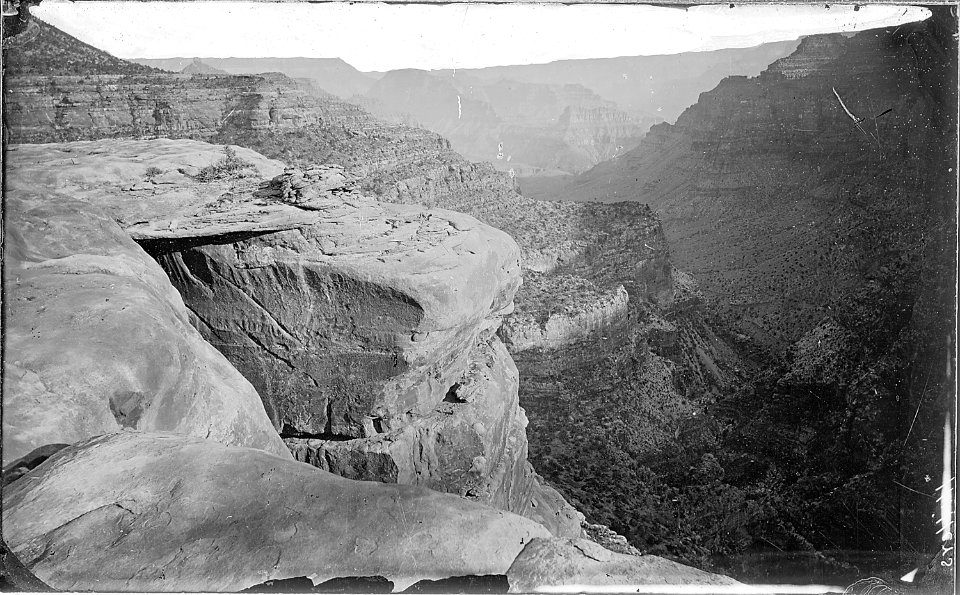 Grand Canyon near Toroweap. Note, This is a blue number, not a green one therefore the negative must have been... - NARA - 517797