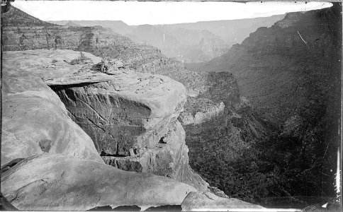 Grand Canyon near Toroweap. Note, This is a blue number, not a green one therefore the negative must have been... - NARA - 517797