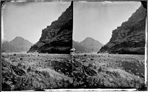 Green River. Canyon of Desolation. Ripout fence left foreground. Old nos. 344, 362, 756. - NARA - 517948