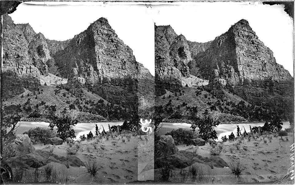 Green River. Canyon of Lodore, Disaster Falls. Beaman photo, 1871. Old nos. 321, 617, 386. An - NARA - 517875