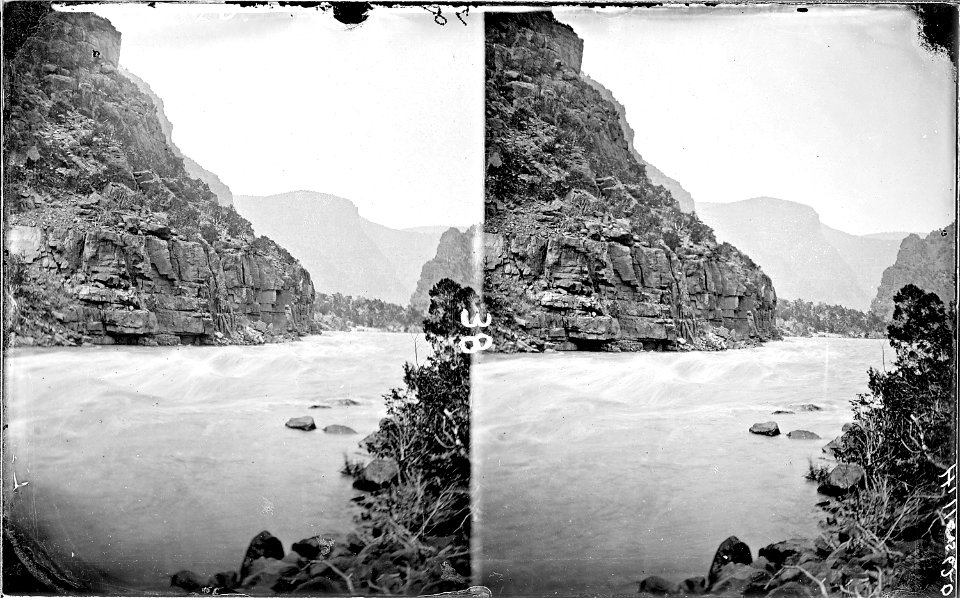 Green River. Canyon of Lodore, Disaster Rapid. Old nos. 322, 287, 620., 1871 - 1878 - NARA - 517877