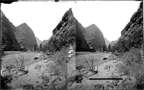Green River. Canyon of Lodore, same as 590 but a little further up the river (therefore, the moored boats do not show... - NARA - 517884