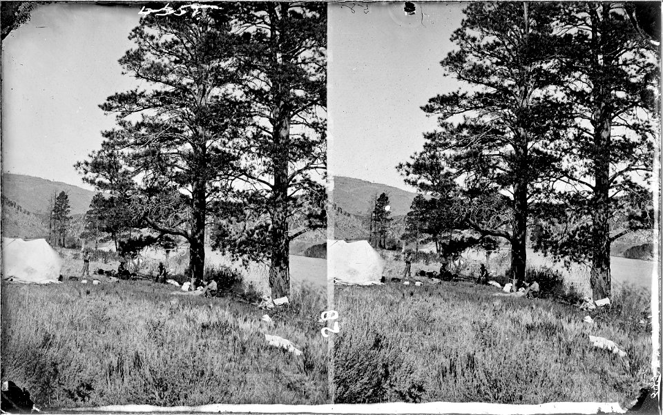 Green River. Red Canyon Park. (similar to 57-PS-518 Hillers Sewing). The camp tent is on the left - NARA - 517869