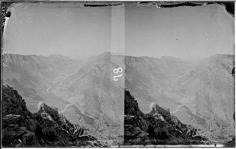 Green River. Split Mountain Canyon, from about (3,000) feet at entrance, looking downstream. Old - NARA - 517934