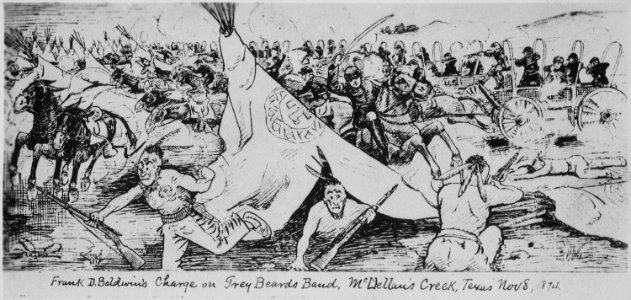 Grey Beards Band, Frank Baldwin's Charge on. McWellan's Creek, Texas, Nov. 8.1874 (Cheyenne). - NARA - 533046