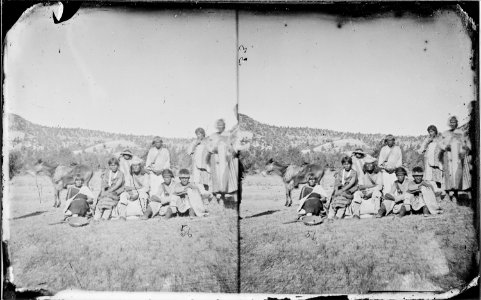 Group of Navajoe Indians New Mexico 1873 - NARA - 519780