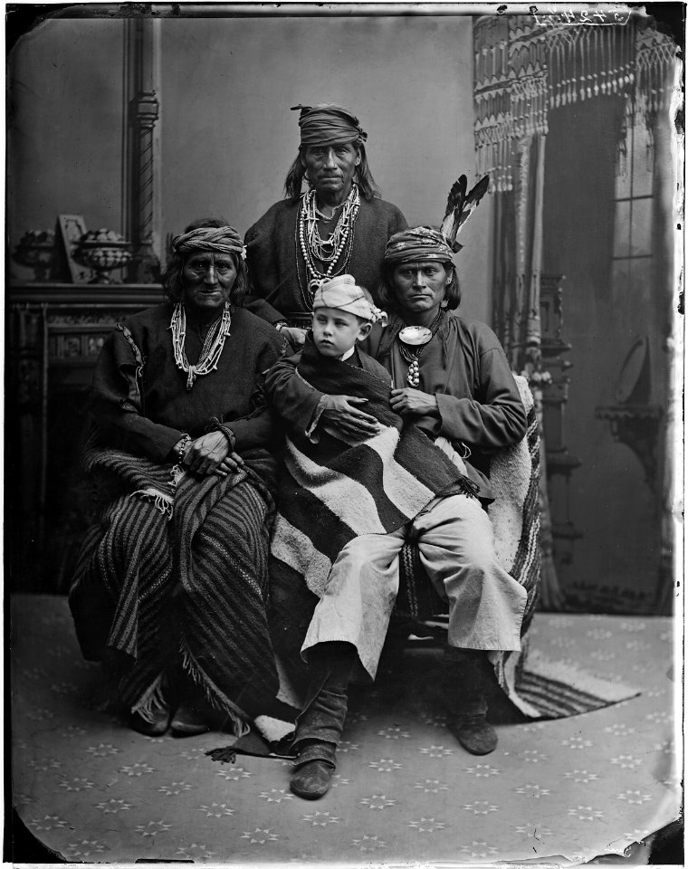 Group of Zuni chiefs with boy - NARA - 523766