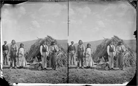 Group of Miguel's Band Coyotero Apaches near Camp Apache Arizona 1873 - NARA - 519786
