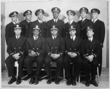 Group of recently appointed Negro officers. Eleven of these men were recently appointed to the temporary rank of... - NARA - 520671