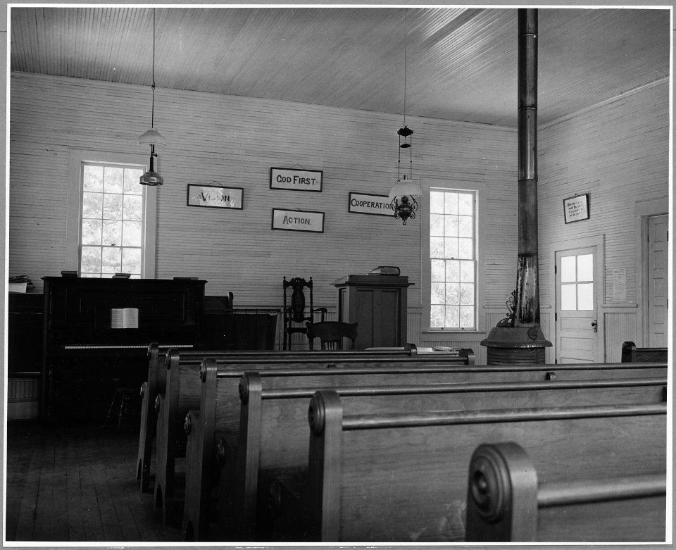 Harmony Community, Putnam County, Georgia.... The Harmony Church was rebuilt in 1927 after a fire th . . . - NARA - 521398
