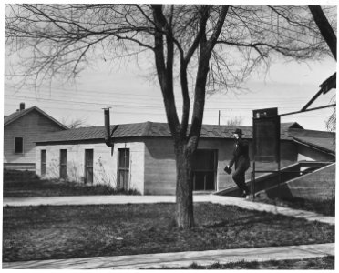 Haskell County, Kansas. Negative nos. ...(A picture) of the Christian church in Sublette. Like many . . . - NARA - 522130 photo