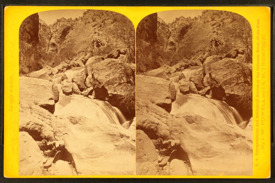 Head, east fork (Rio Virgen), by Hillers, John K., 1843-1925