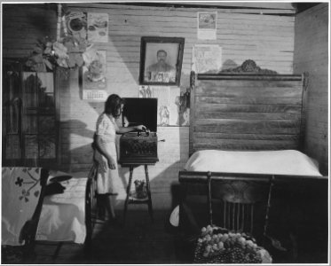 Harmony Community, Putnam County, Georgia. These pictures show the interior of a young tenant's plac . . . - NARA - 521408 photo
