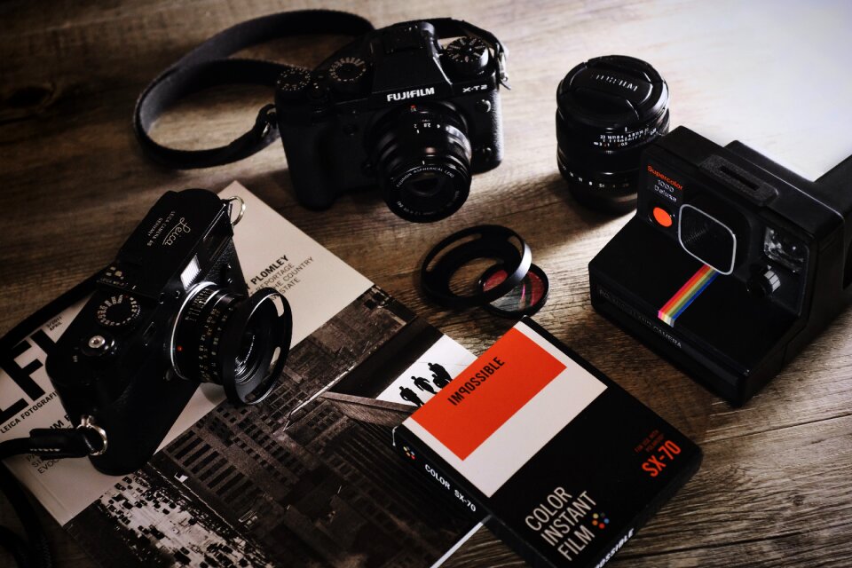 Photography book brown camera