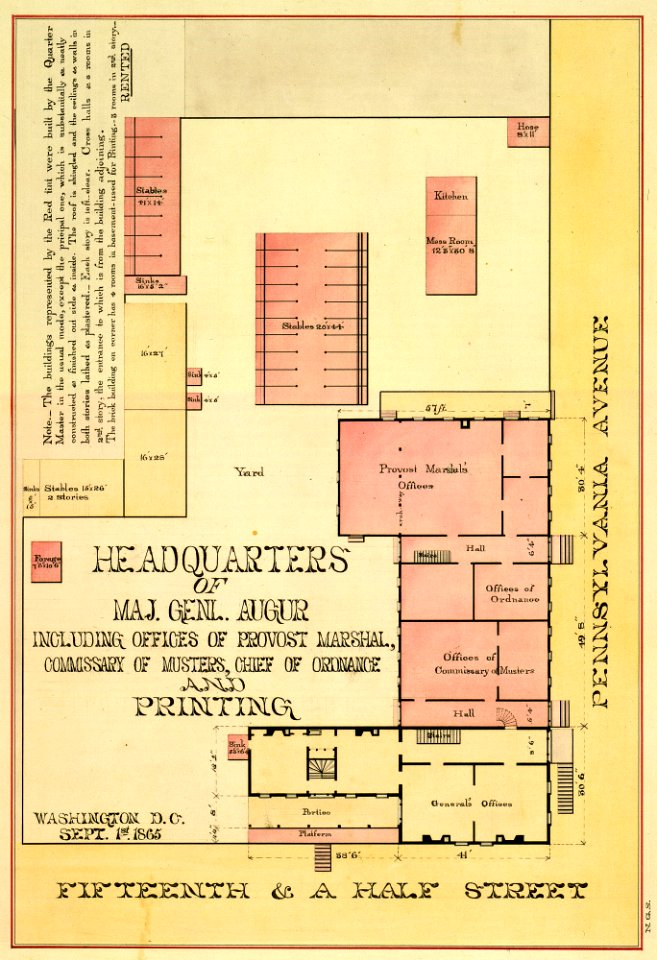 Headquarters of Maj. Genl. Augur, Including Offices of Provost Marshal, Commissary of Musters, Chief - NARA - 305822