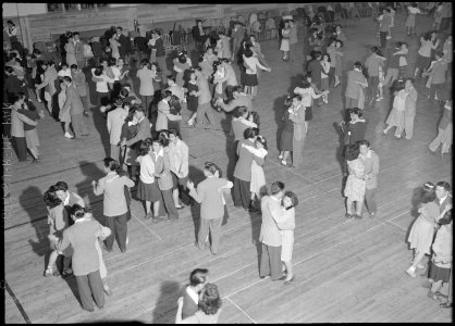 Heart Mountain Relocation Center, Heart Mountain, Wyoming. Dancing is one of the chief forms of rec . . . - NARA - 539475