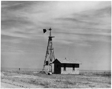 Haskell County, Kansas. This is the sort of place that suitcase farmers build for themselves. It is . . . - NARA - 522090 photo
