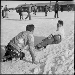 Heart Mountain Relocation Center, Heart Mountain, Wyoming. Cold Wyoming winters make for hard solid . . . - NARA - 539223