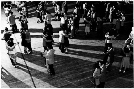 Heart Mountain Relocation Center, Heart Mountain, Wyoming. Dancing is one of the chief forms of rec . . . - NARA - 539452
