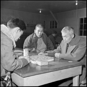 Heart Mountain Relocation Center, Heart Mountain, Wyoming. Shogi - a game very similar to Chess . . . - NARA - 539168