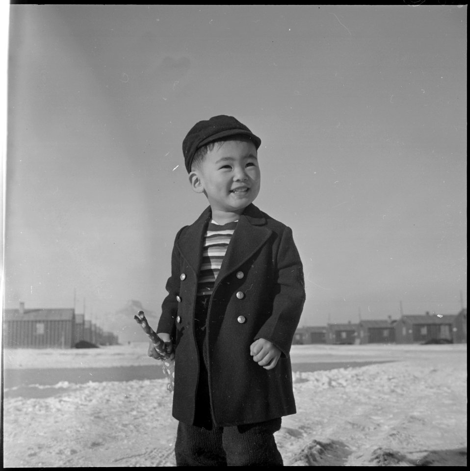 Heart Mountain Relocation Center, Heart Mountain, Wyoming. Mike Hosokawa, three year old son of Bil . . . - NARA - 539231