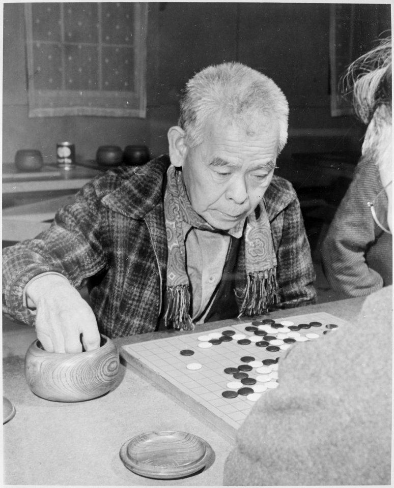 Heart Mountain Relocation Center, Heart Mountain, Wyoming. On cold winter evenings at the Heart Mou . . . - NARA - 539166
