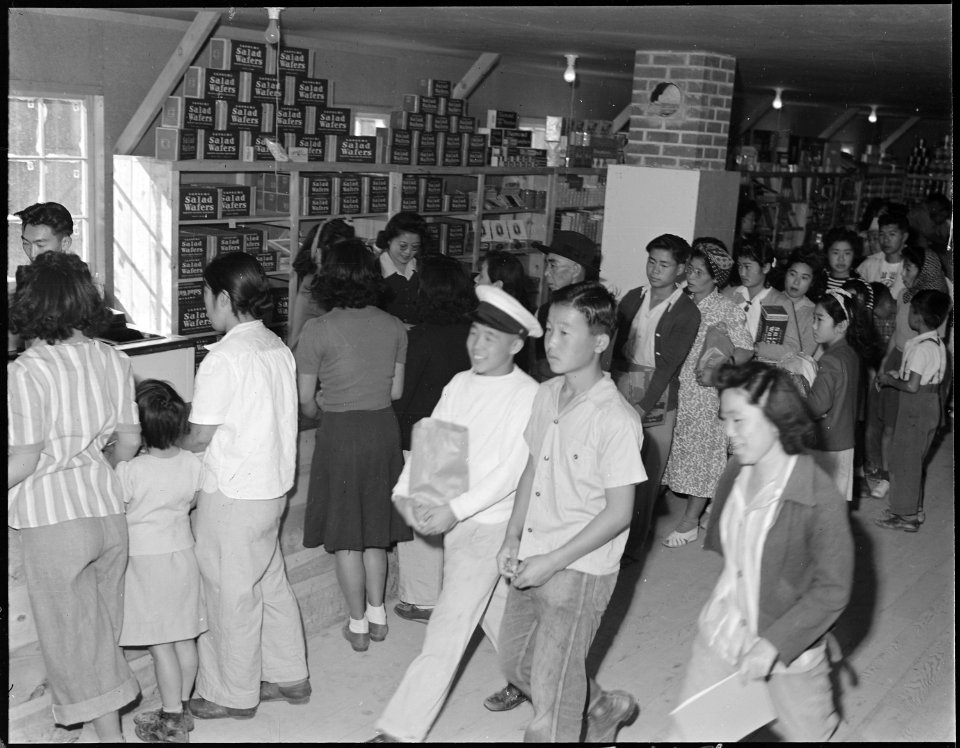 Heart Mountain Relocation Center, Heart Mountain, Wyoming. Store Number 1 at this relocation center . . . - NARA - 538784
