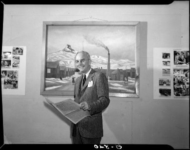 Heart Mountain Relocation Center, Heart Mountain, Wyoming. This picture of Dillon S. Myer, Director . . . - NARA - 539603
