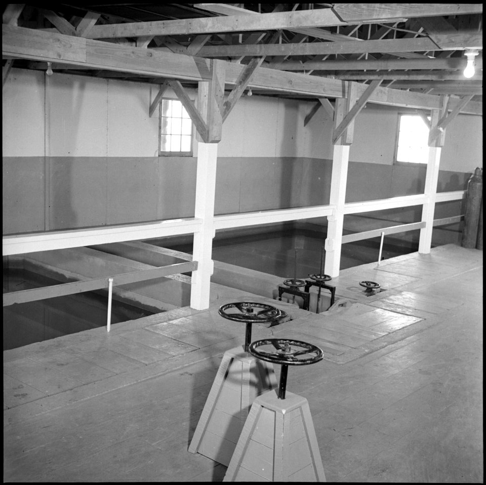 Heart Mountain Relocation Center, Heart Mountain, Wyoming. The water filtration plant at Heart Mountain. - NARA - 539601