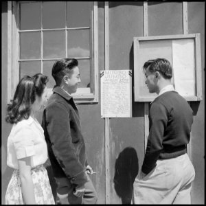 Heart Mountain Relocation Center, Heart Mountain, Wyoming. Janice Shiota, Ted Fujioka, student body . . . - NARA - 537156