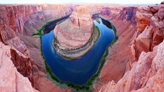 Blue water landscape