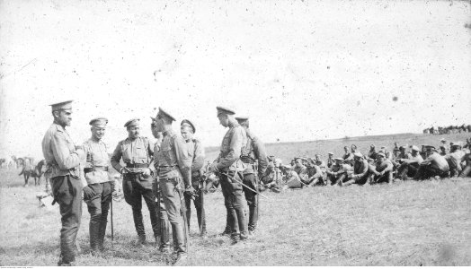 Ignacy Paweł Fudakowski - Rewia wojsk rosyjskich pod Świniuchami na Wołyniu z udziałem wielkiego księcia Georgija Michajłowicza Romanowa (94-91-1)