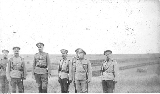 Ignacy Paweł Fudakowski - Rewia wojsk rosyjskich pod Świniuchami na Wołyniu z udziałem wielkiego księcia Georgija Michajłowicza Romanowa (94-91-6)