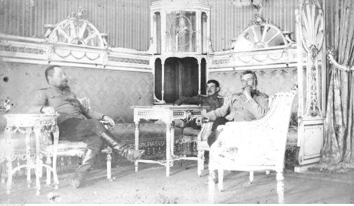Ignacy Paweł Fudakowski - Rosyjski 12 Dywizjon Artylerii Moździerzy w pałacu w Tartakowie w Galicji (94-85-9)
