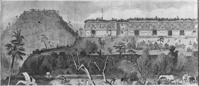 Illustration Casa del Gobernador, Uxmal, Mexico - NARA - 523580