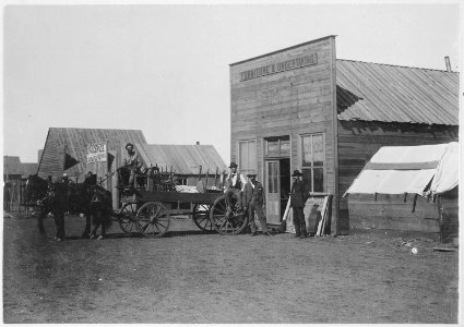 In the furniture and undertaking business, Broadway Street, Round Pond, OkIa. Terr. By Kennett, January 1894 - NARA - 540095