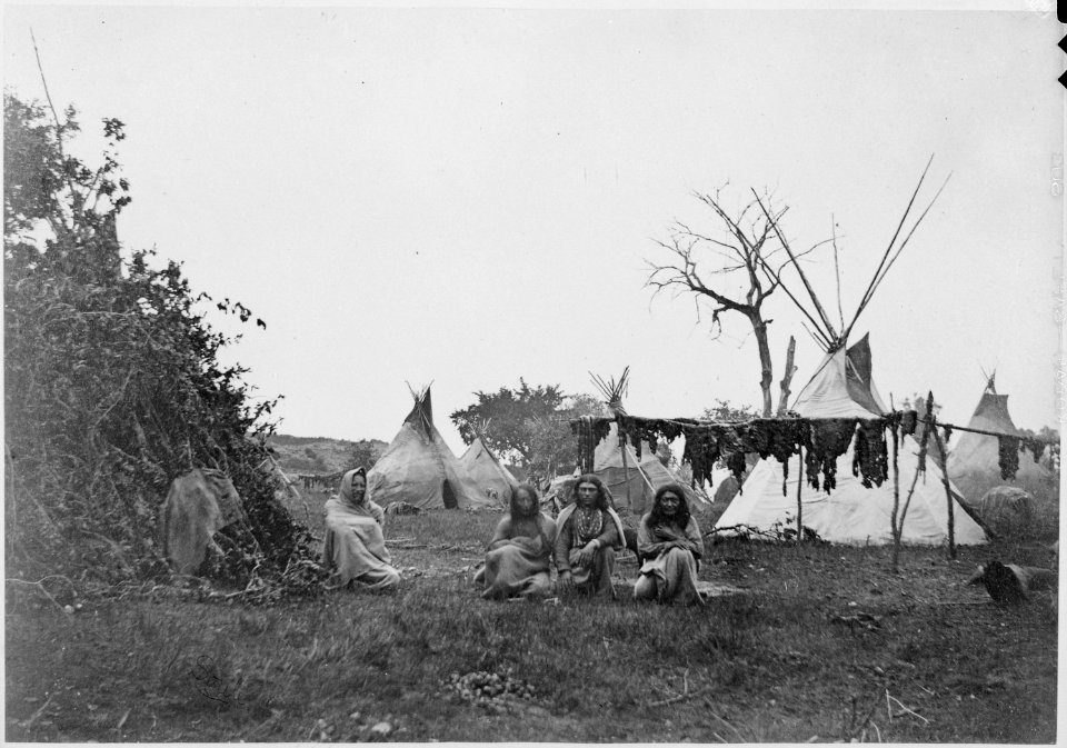 Indians in village - NARA - 523610