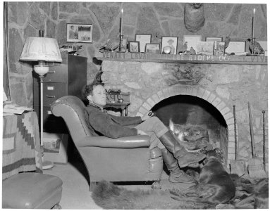 Interior of a Navajo hogan on a New Mexico reservation, 09-13-1903 - NARA - 521045