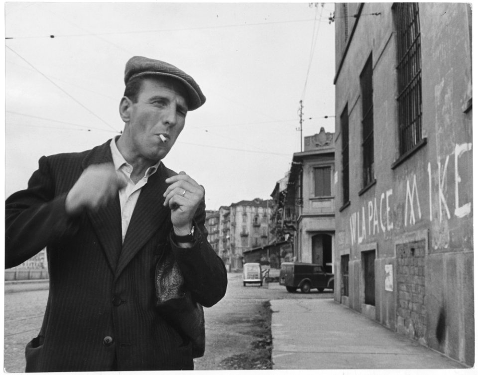 Italy. (A man smoking a cigarette) - NARA - 541741