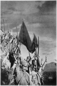 Japanese troops on Bataan, Philippine Islands, circa 1942. Captured Japanese photograph. - NARA - 531353