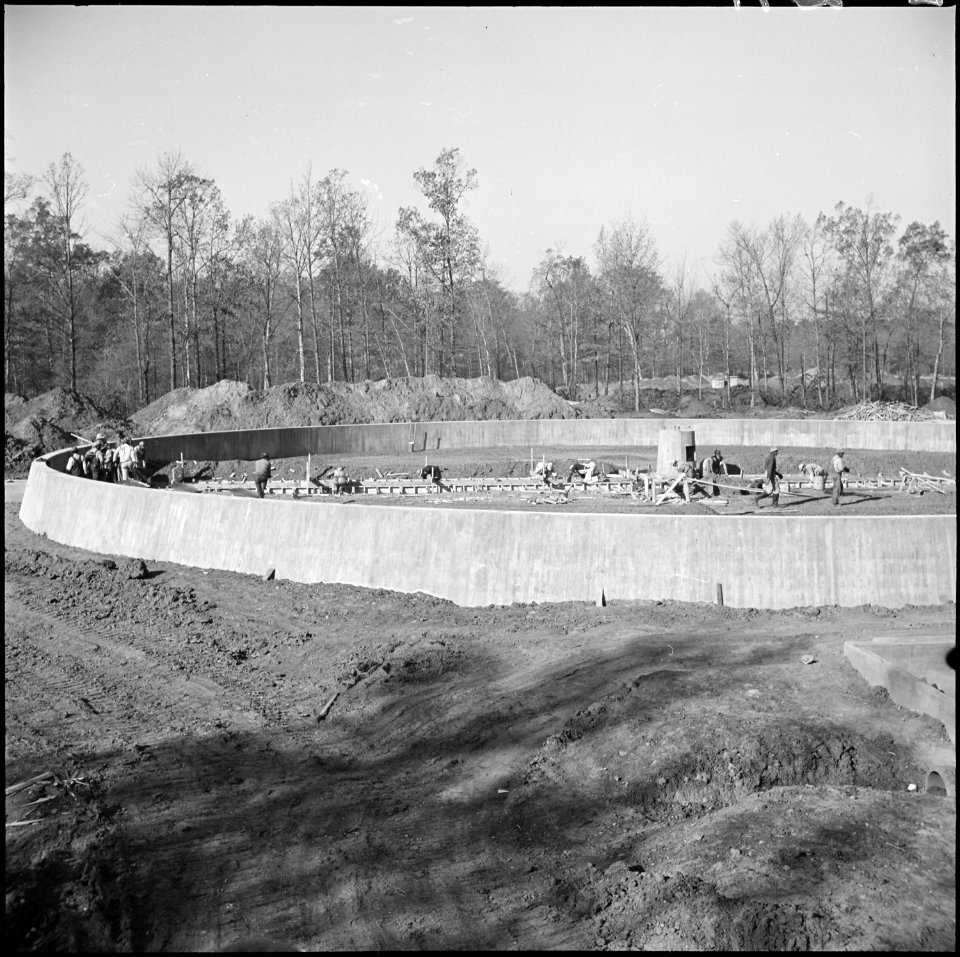 Jerome Relocation Center, Denson, Arkansas. A view showing the sewage disposal plant which is under . . . - NARA - 538805