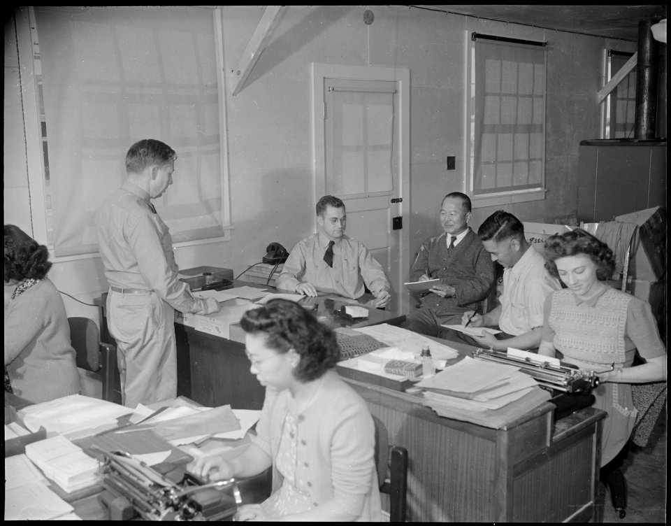 Jerome Relocation Center, Denson, Arkansas. D. J. Hudson, Steward and R. R. Richmond, Assistant Ste . . . - NARA - 538876