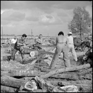 Jerome Relocation Center, Denson, Arkansas. The football team coach declared so many hours a day on . . . - NARA - 538844