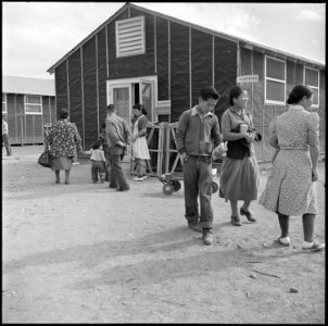 Jerome Relocation Center, Denson, Arkansas. The exterior of a store in which the canteen is located . . . - NARA - 538849