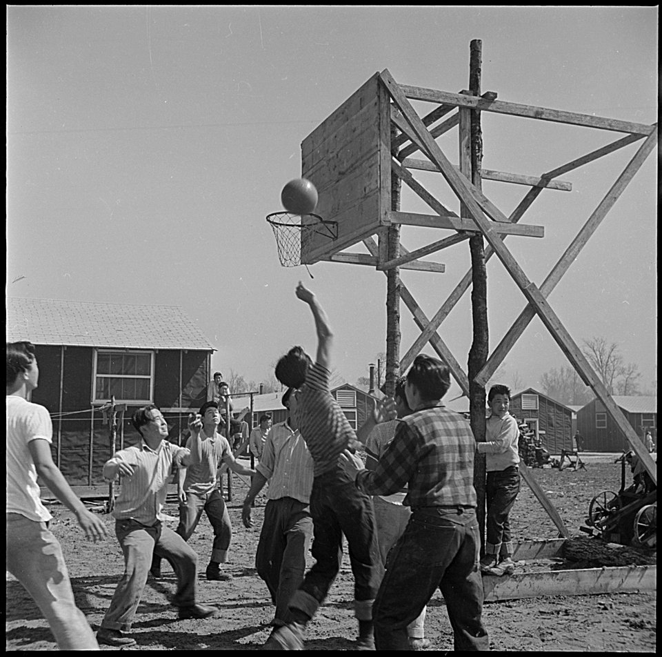 Jerome Relocation Center, Denson, Arkansas. On a sunny afternoon, at the Jerome Center, enthusiasti . . . - NARA - 539337
