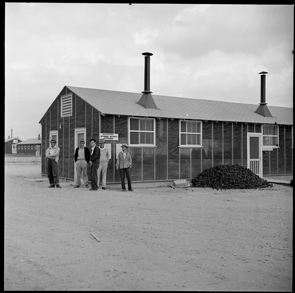 Jerome Relocation Center, Denson, Arkansas. The exterior of the Internal Security Office and the Ho . . . - NARA - 538814