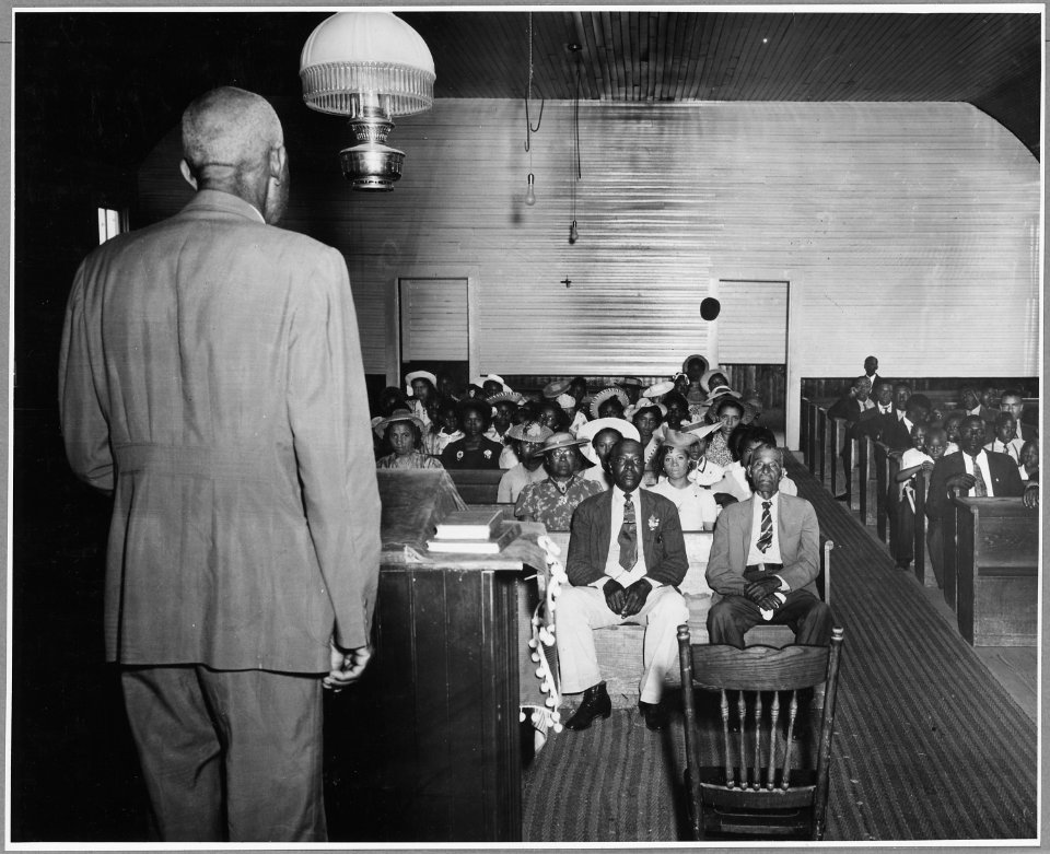 Jefferson Baptist Church worship service – Putnam County, Georgia – NARA 521387